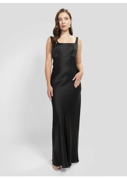 Polo Yaka Siyah Standart Kadın Elbise 4RGK1C9444Z-JBLK