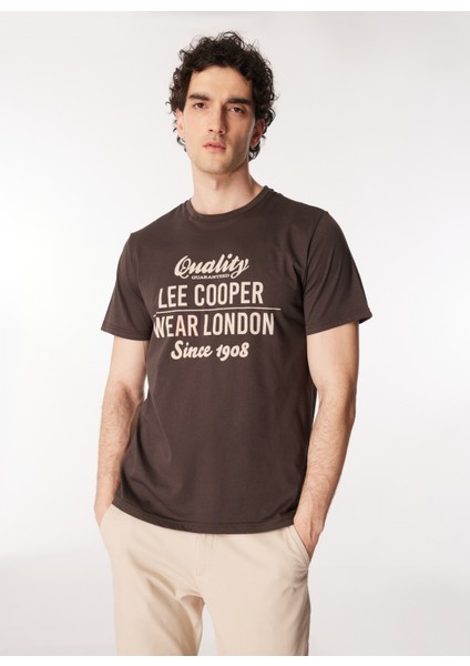 Yuvarlak Yaka Kahve Erkek T-Shirt 242 Lcm 242038 Rodrıgo Kahve