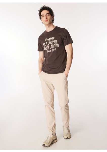 Yuvarlak Yaka Kahve Erkek T-Shirt 242 Lcm 242038 Rodrıgo Kahve