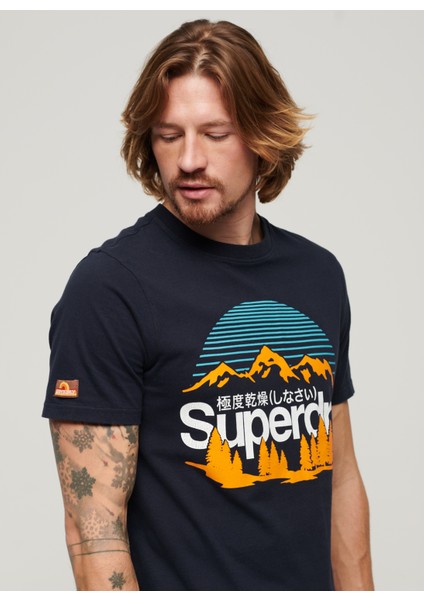 Bisiklet Yaka Baskılı Lacivert Erkek T-Shirt M1011911A98T_GREAT Outdoors Nr Grap fiyatları