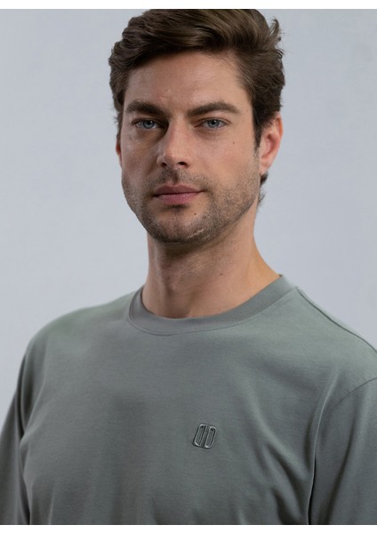 Bisiklet Yaka Düz Haki Erkek T-Shirt Rox Avıano fiyatları