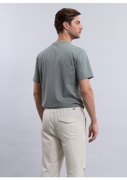 Bisiklet Yaka Düz Haki Erkek T-Shirt Rox Avıano fırsatları