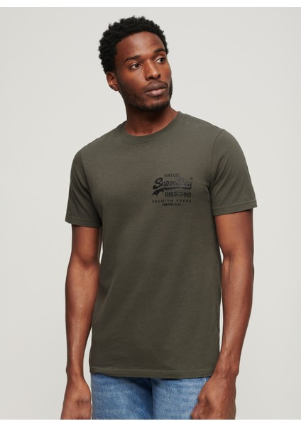 Bisiklet Yaka Baskılı Koyu Haki Erkek T-Shirt M1011897ATSJ_TOKYO Vl Graphıc T Shı fiyatları