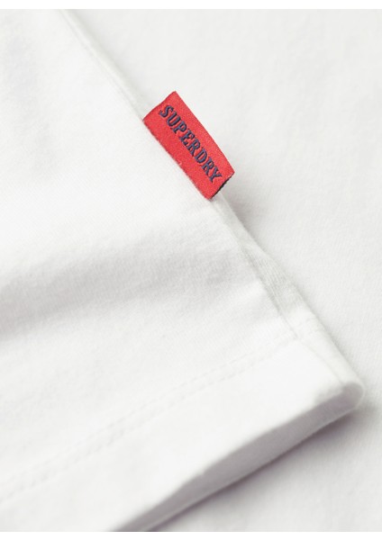 Bisiklet Yaka Düz Beyaz Erkek T-Shirt M1011245M44C_ESSENTIAL Logo Emb Tee indirimleri