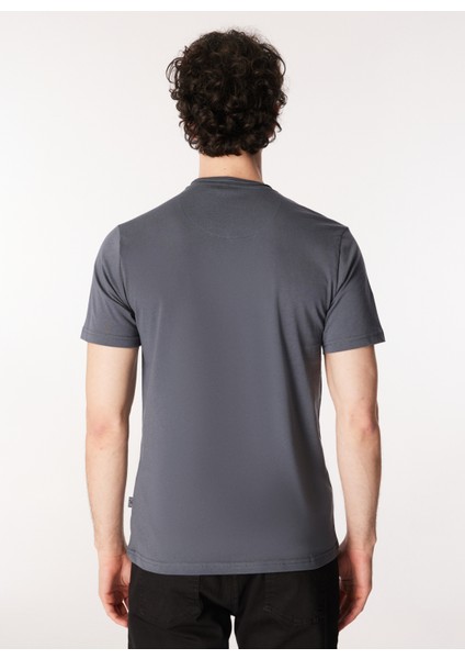 Yuvarlak Yaka Indigo Erkek T-Shirt 242 Lcm 242015 Gael Indigo indirimleri