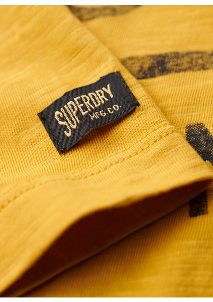 Bisiklet Yaka Baskılı Sarı Erkek T-Shirt M1011905A2AO_COPPER Label Scrıpt Te fırsatları