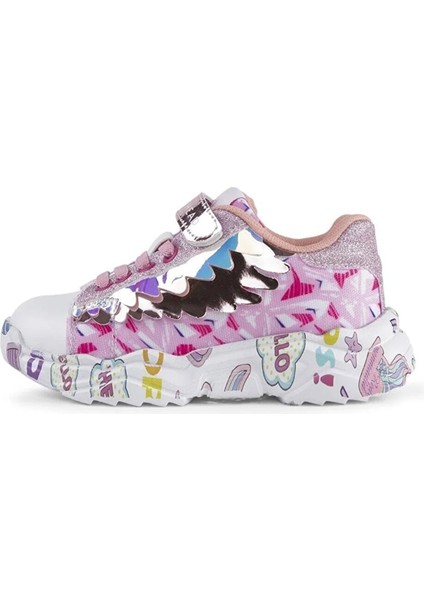 Pembe - Gümüş Kadın Sneaker BUCK4299 Chuck Hıgh