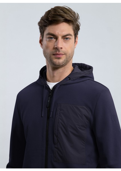 Kapüşon Yaka Düz Lacivert Erkek Sweatshırt Astro Lıss/mırto fırsatları