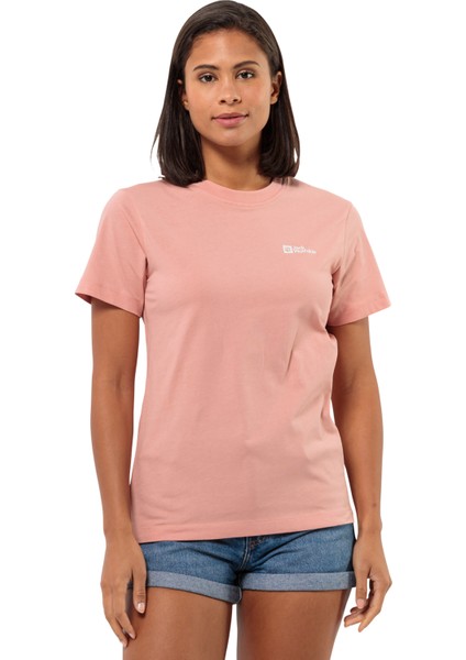 Jack Wolfskin Pembe Kadın Bisiklet Yaka T-Shirt 1808352_2919_ESSENTIAL T W