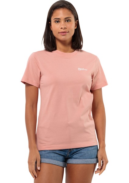 Jack Wolfskin Pembe Kadın Bisiklet Yaka T-Shirt 1808352_2919_ESSENTIAL T W