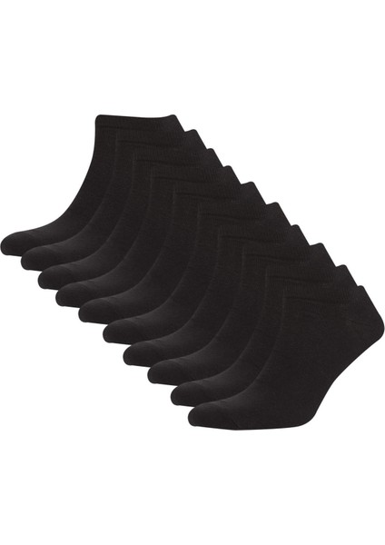Erkek 10Lu Pamuklu Patik Çorap D0318Axns
