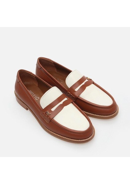 01AYH288500A374 HAKIKI Deri Taba Kadın Loafer