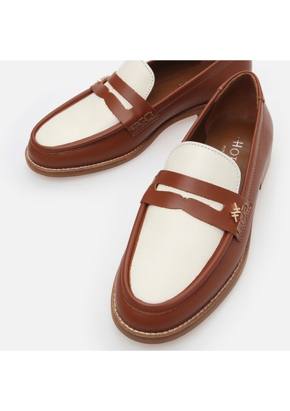 01AYH288500A374 HAKIKI Deri Taba Kadın Loafer