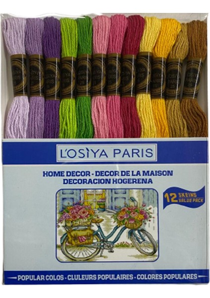 Muline Etamin Koton Nakış Ipi Ipliği 12 Adetli Set