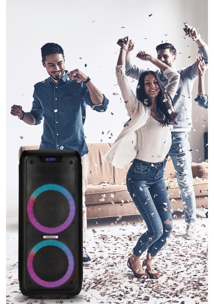 Neon X4 Taşınabilir Şarj Edilebilir Işıklı Bluetooth Hoparlör