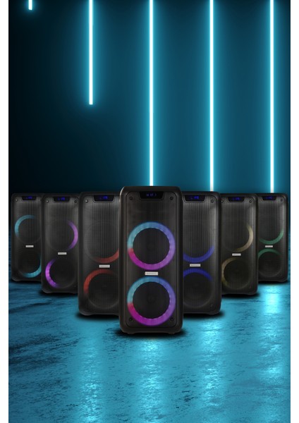 Neon X4 Taşınabilir Şarj Edilebilir Işıklı Bluetooth Hoparlör