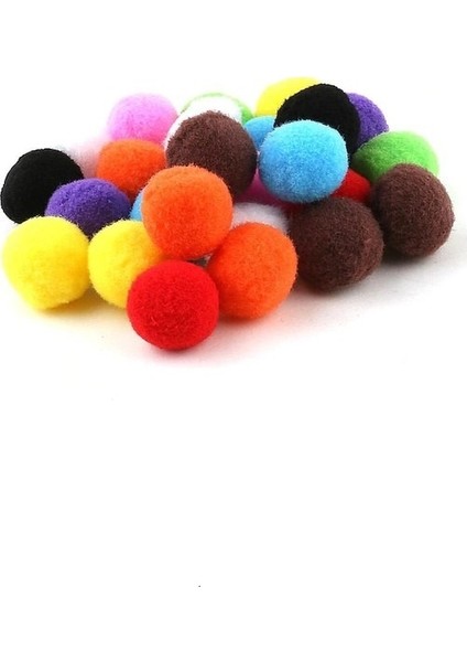 Renkli Ponpon Seti 30 mm