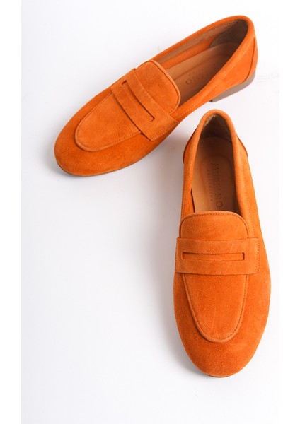 Kadın Süet Loafer & Babet Oranj -MCMNG2103-ORJ fırsatları