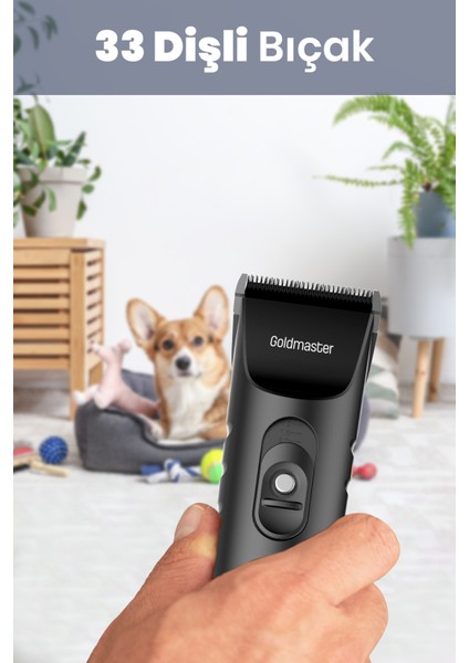 Animalpro Şarj Standlı LED Ekranlı Kedi Köpek Tıraş Makinesi Pet Evcil Hayvan Tüy Kesme Aparatlı
