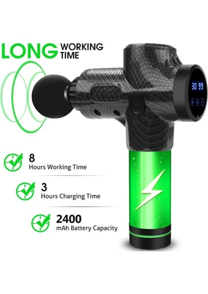 16w 30 Hız Vurmalı Sessiz Fırçasız Sporcu Motor Masaj Aleti / Tabancası