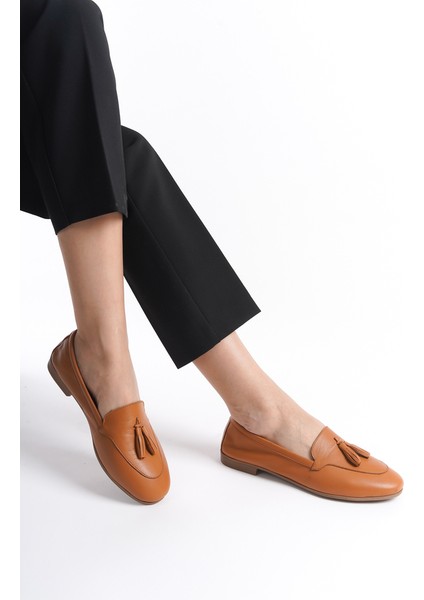 Mubiano Hakiki Deri Collection Kadın Babet Taba -MCMNG2455-TB