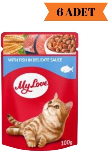 Sos Içinde Balık Etli Pouch Kedi Maması 100 gr x 6 Adet