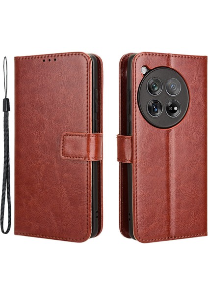 Oneplus 12 5g Cüzdan Deri Telefon Kılıfı Craxy Horse Desenli (Yurt Dışından)