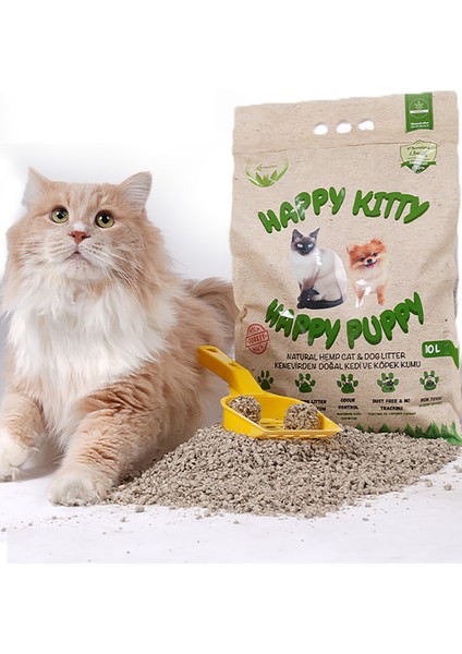 Kenevir Bazlı Organik Kedi Kumu 10L