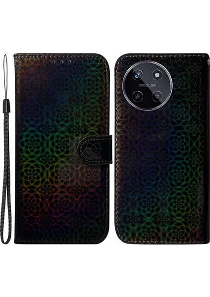 Realme 11 4g Deri Kılıf Göz Kamaştırıcı Çiçek Telefon Cüzdanı (Yurt Dışından)