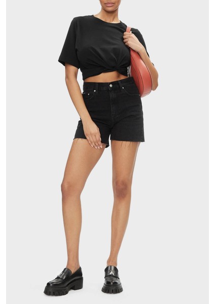 Yüksek Bel Mom Denim Short J20J2228121BY Bayan Short J20J222812 1by