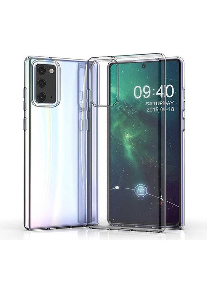 Galaxy Note 20 Uyumlu App Süper Silikon Kapak-Renksiz