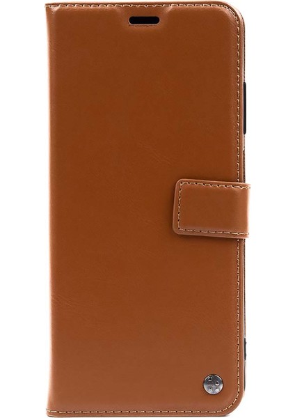 Galaxy S20 Ultra Uyumlu App Kar Deluxe Kapaklı Uyumlu-Kahverengi