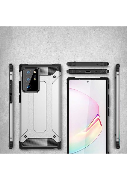 Galaxy Note 20 Ultra Uyumlu App Crash Silikon Kapak-Siyah