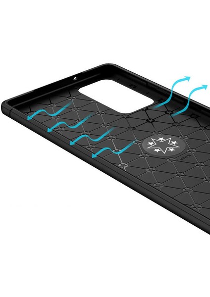 Galaxy Note 20 Uyumlu App Ravel Silikon Kapak-Siyah-Mavi indirimleri