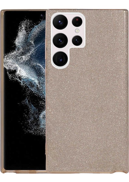 Galaxy S22 Ultra Uyumlu App Shining Silikon-Gold