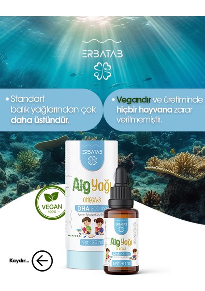 Alg Yağı Omega 3 30 ml