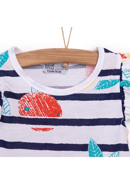 Hellobaby Basic Örme Fırfır Kol Elbise Kız Bebek