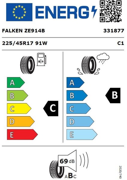 225/45 R17 91W Tl Ziex Ze914B Ecorun Oto Yaz Lastiği (Üretim Yılı: 2024)