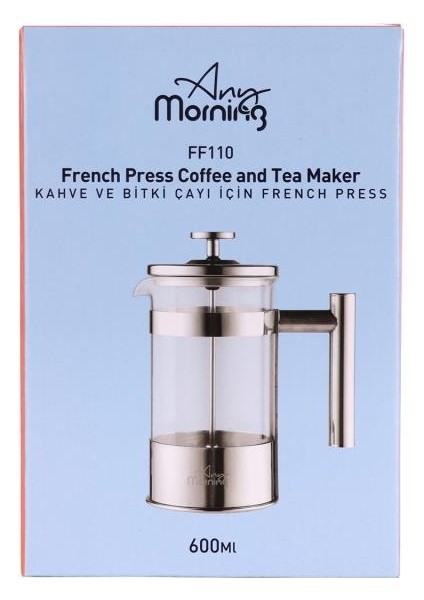 Any Morning FF110 Kahve ve Bitki Çayı Için French Press 600 ml