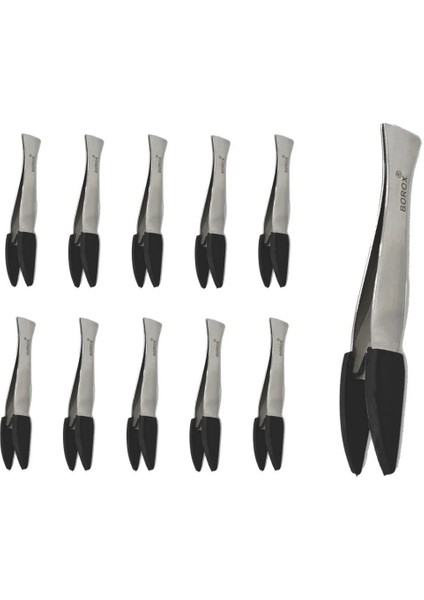 Tartı Penseti 10 cm Paslanmaz Çelik - Sivri Uçlu Tartım Cımbızı - 10 Adetlik Toptan Set
