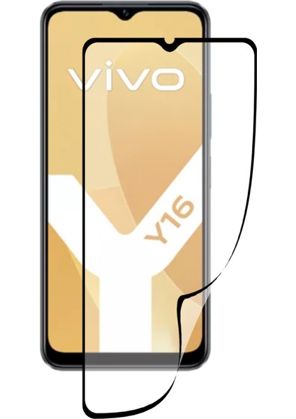 Caseart Vivo Y16 Tam Kaplayan Fiber Nano Ekran Koruyucu Cam