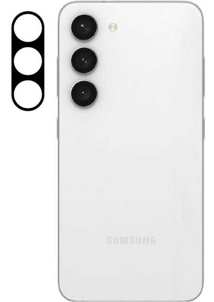 Samsung Galaxy S23 ile Uyumlu Kamera Lens Koruma Halkası Siyah - FC377