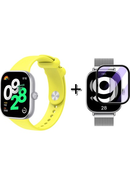 Xiaomi Redmi Watch FC395 Silikon Kordon Kayış + Ekran Koruma Filmi