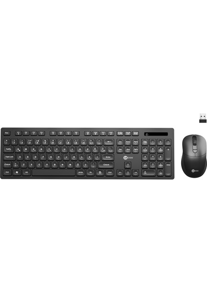 KW201 Kablosuz Türkçe Q Klavye & Mouse Set Siyah