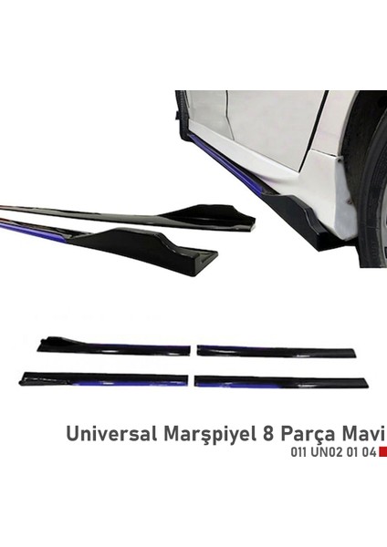 Universal Renkli Marşpiyel Mavi 8 Parça Abs