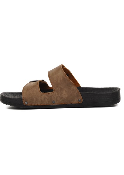 PC-7241 Vizon Nubuk Çift Bantlı Erkek Terlik fiyatları