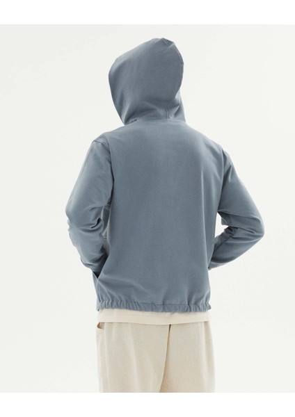 Mavi Erkek Uzun Kollu Kanguru Cepli Organik Pamuk Kapşonlu Sweatshirt fırsatları