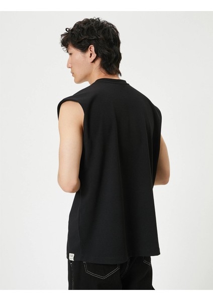 4SAM30005MK 999 Sıyah Erkek Pamuk Jersey Kolsuz T-Shırt fırsatları