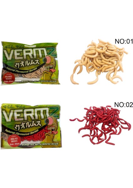 Vermz Maggots Leş Kurdu 1.5cm 120'li Paket
