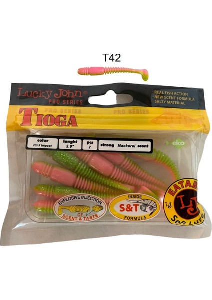 Tioga 2.9'' (7.36 cm) 7Pcs Silikon Yem